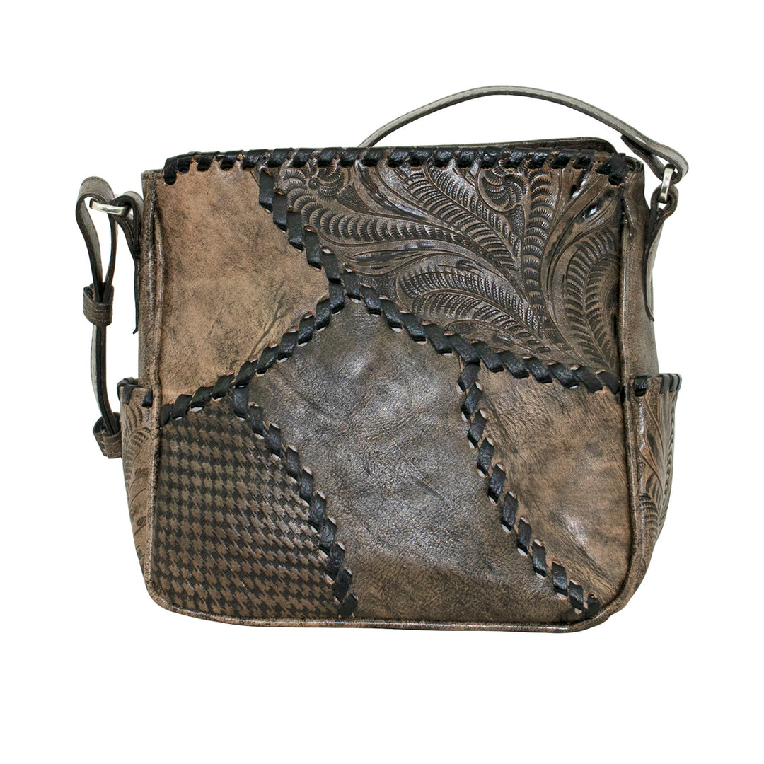 Gypsy Patch All Access Crossbody Bag Distressed Charcoal