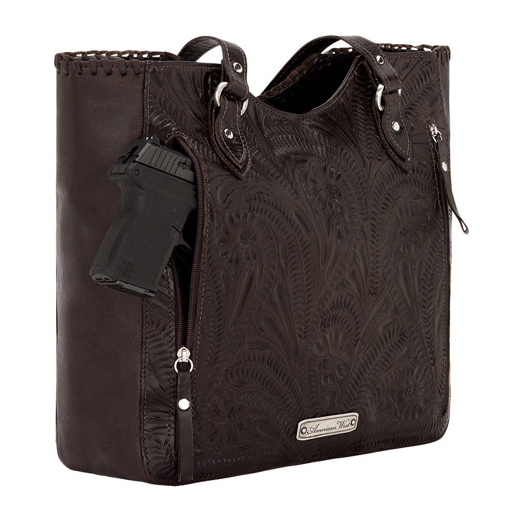 Annie's Secret Collection Large Zip Top Tote With Secret Compartment