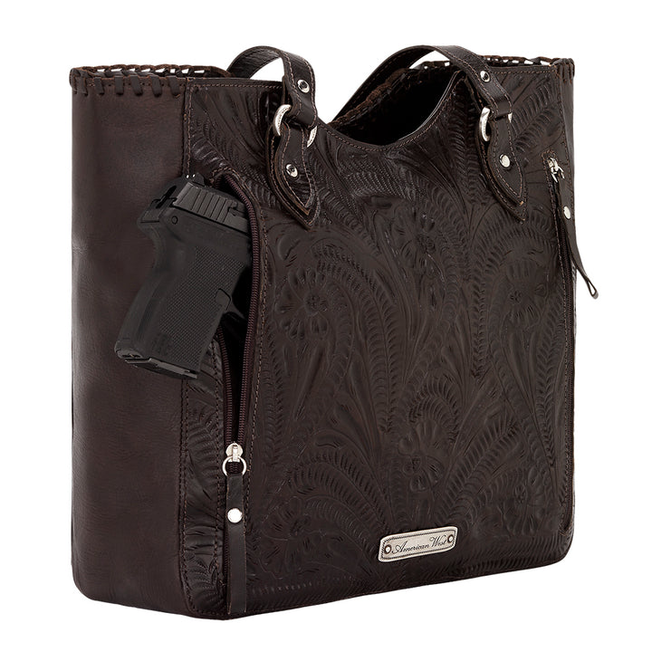 Annie's Secret Collection Large Zip Top Tote With Secret Compartment