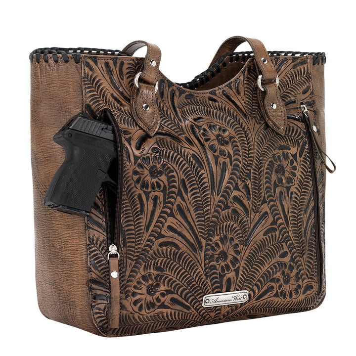 Annie's Secret Collection Large Zip Top Tote With Secret Compartment