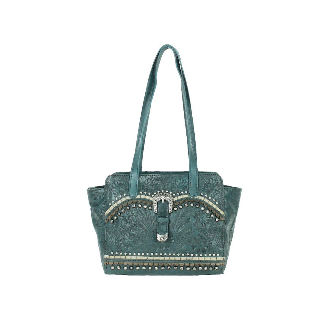 Blue Ridge Tote With Secret Compartment Dark Turquoise