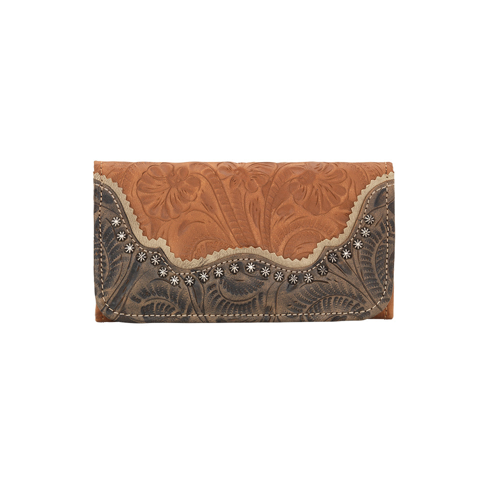 Saddle Ridge Ladies' Tri-Fold Wallet Natural Tan