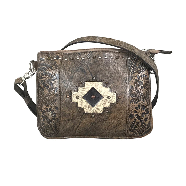 Navajo Soul Multi-Compartment Crossbody Distressed Charcoal