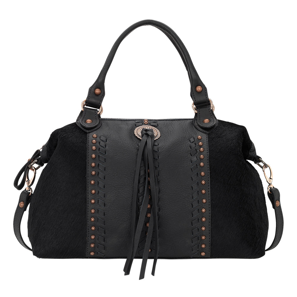 Cow Town Large Zip-Top Satchel w/ Secret Compartment