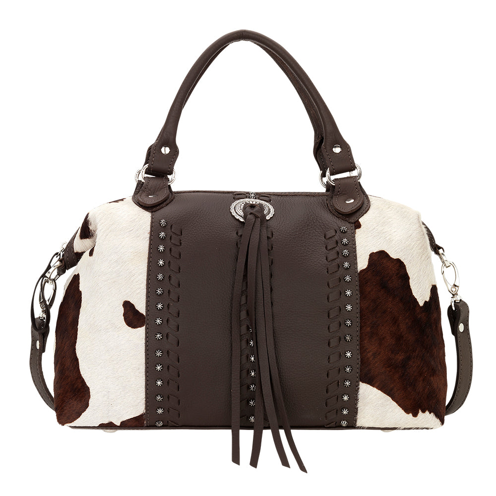 Cow Town Large Zip-Top Satchel w/ Secret Compartment