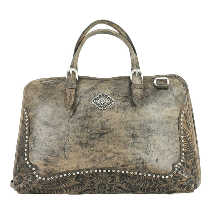 Cowtown Zip Around Smart Briefcase Distressed Charcoal