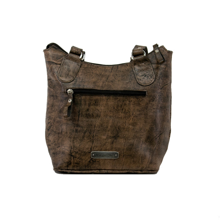 Tribal Weave Zip Top Bucket Tote