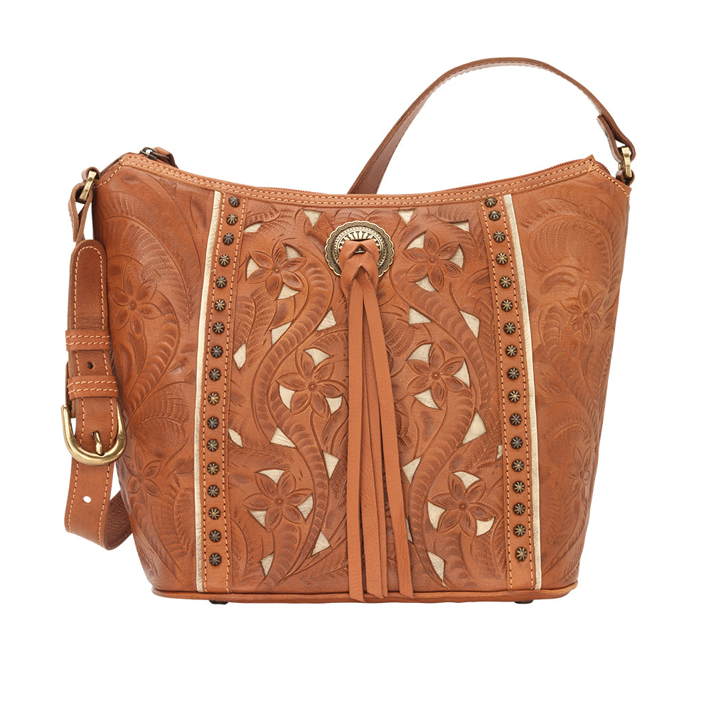 Hill Country Zip Top Bucket Tote Natural Tan