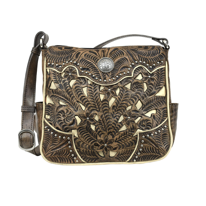 Inlay Eagle Messenger Bag Distressed Charcoal