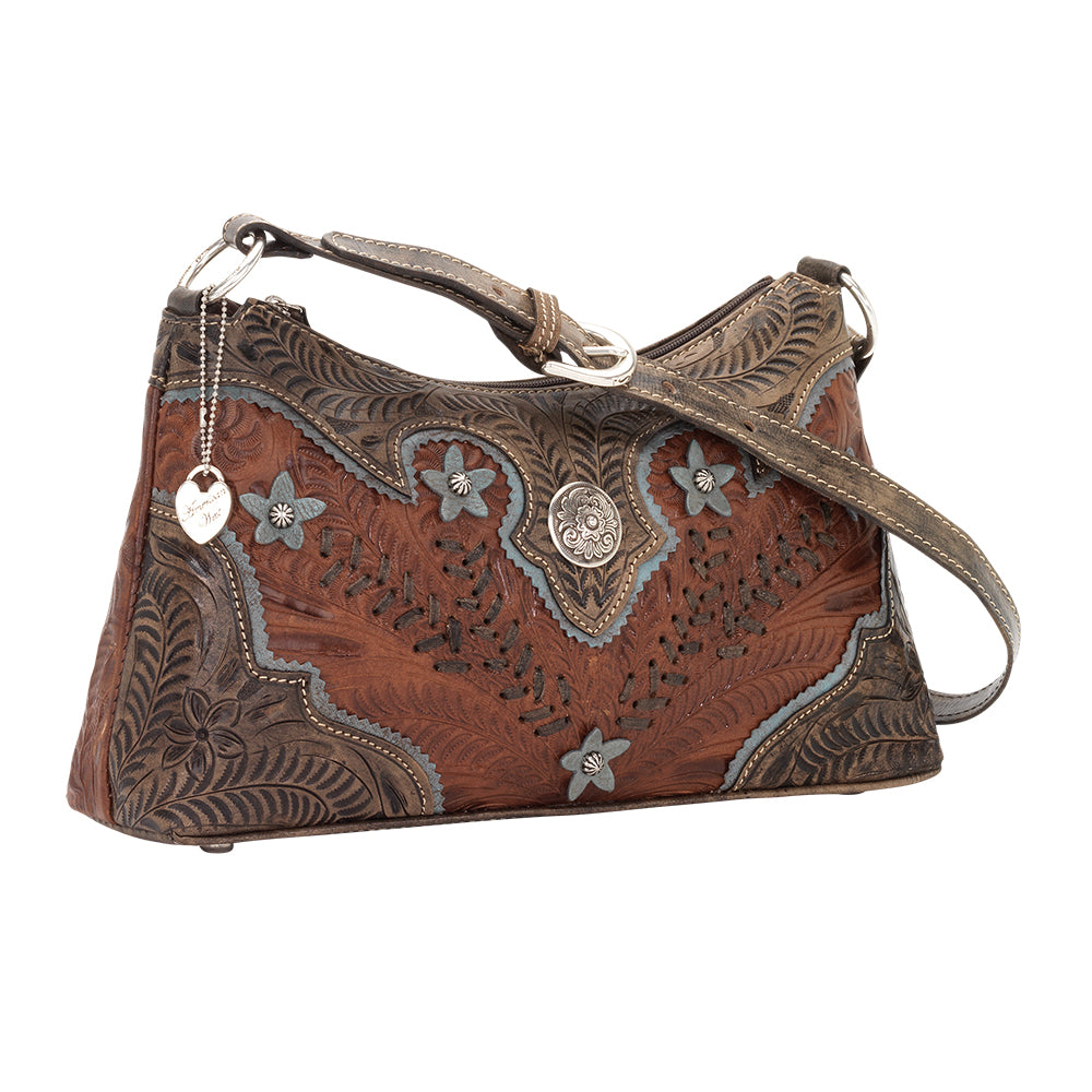 Desert Wildflower Zip-Top Shoulder Bag