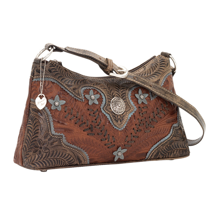 Desert Wildflower Zip-Top Shoulder Bag