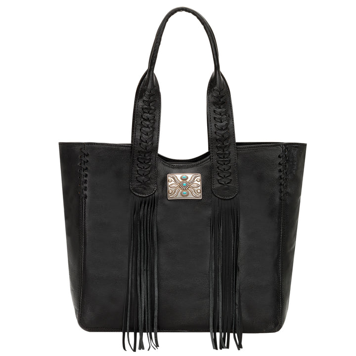 American West handbag purse described as Mohave Canyon Large Zip Top Tote Black