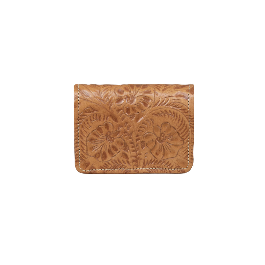 Small Ladies' Tri-Fold Wallets Natural Tan