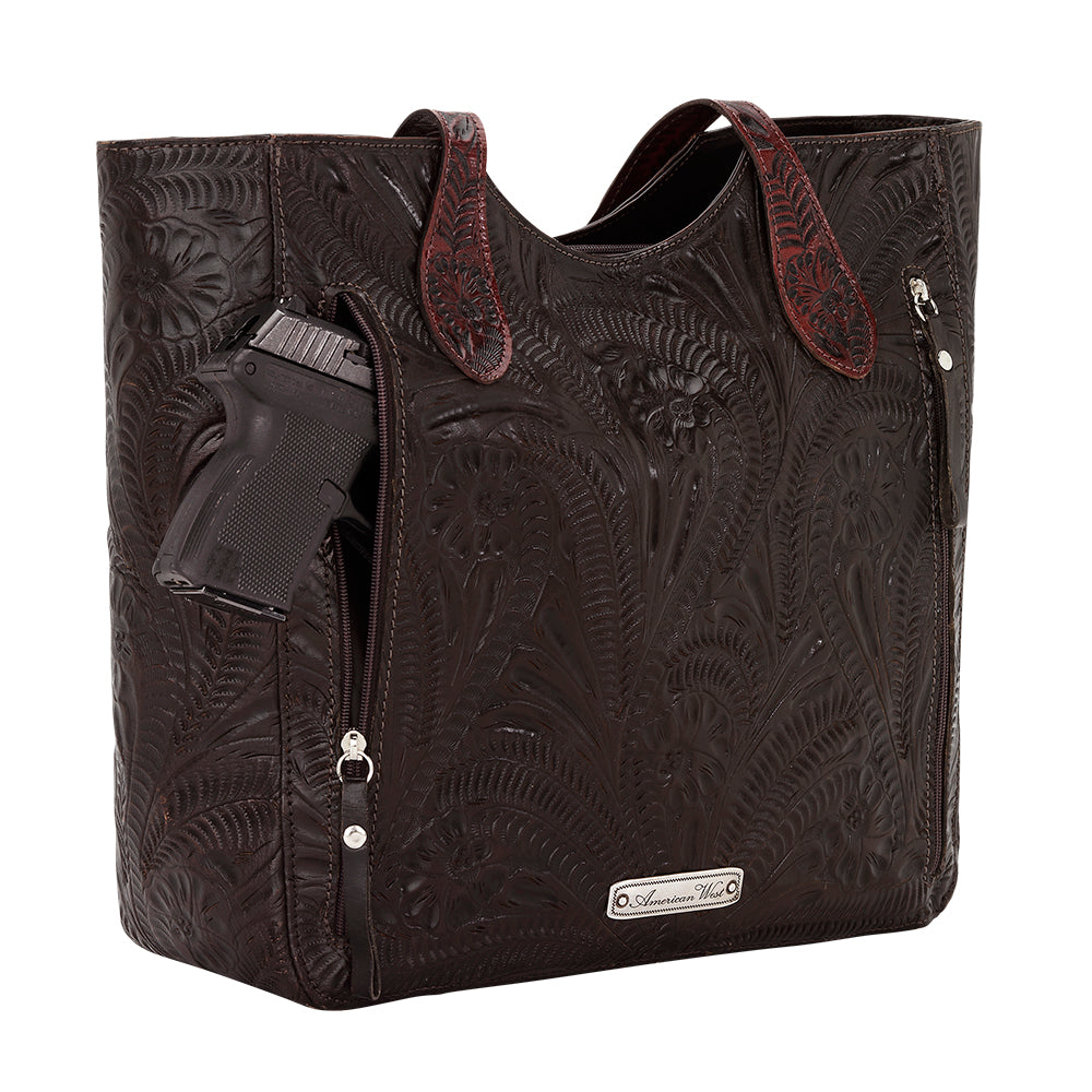 Annie's Secret Collection Large Zip Top Tote With Secret Compartment