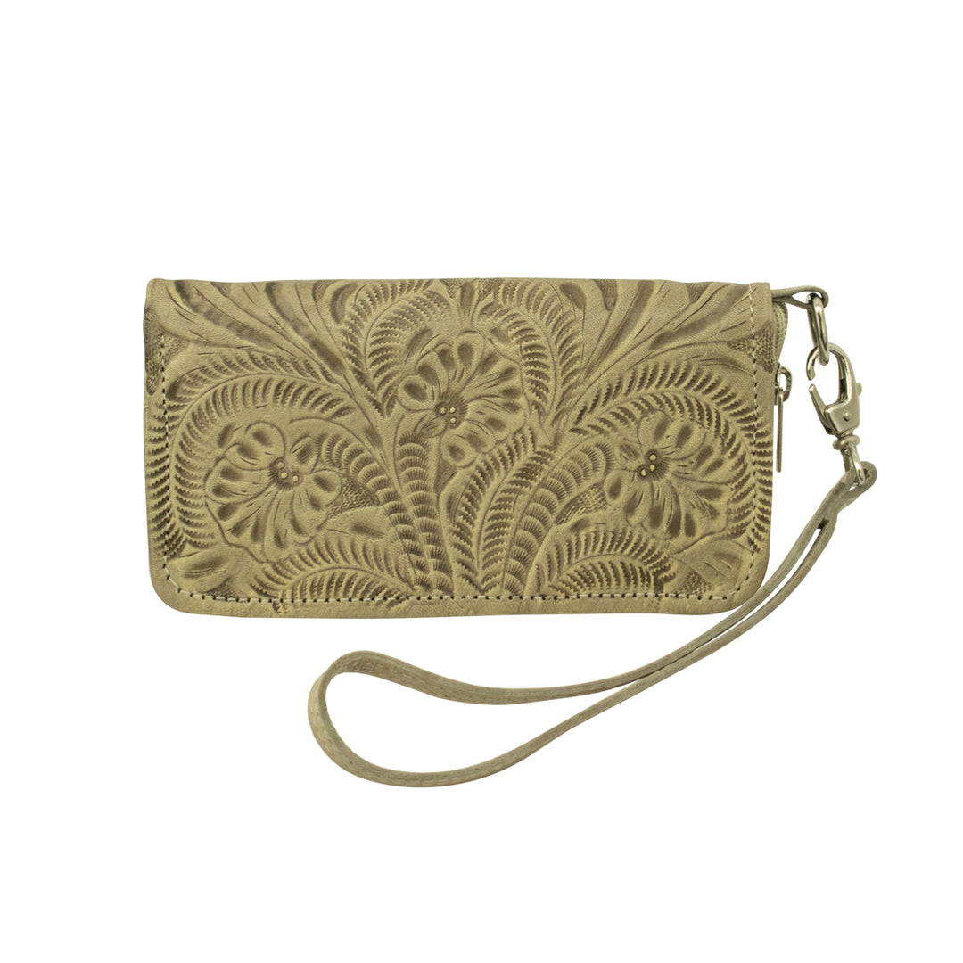 Ladies' Zip-Around Wallet with Wrist Strap