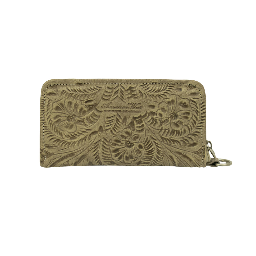 Ladies' Zip-Around Wallet with Wrist Strap Sand