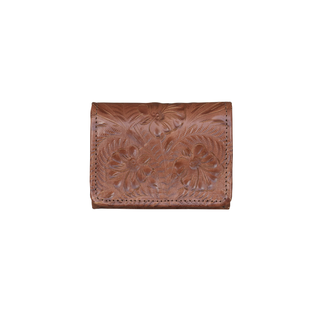 Small Ladies' Tri-Fold Wallets Antique Brown