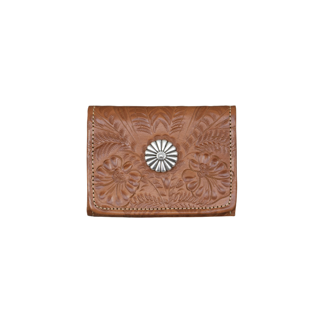 Small Ladies' Tri-Fold Wallets Natural Tan