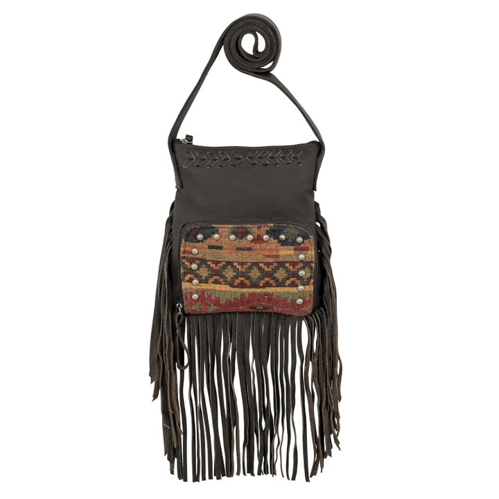 Fringed Cowgirl Crossbody w/ Front Compartment Aztec Tapestry