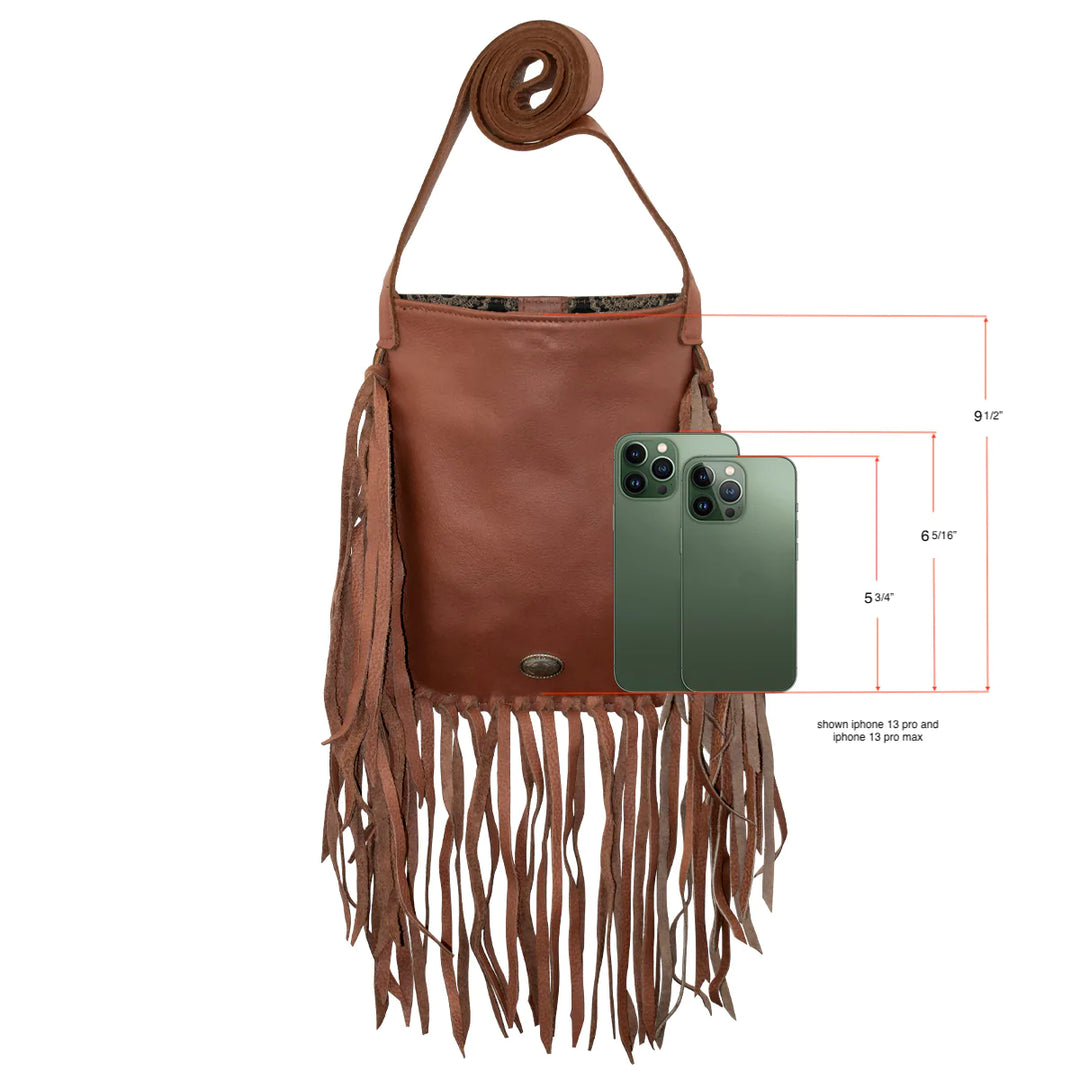 Fringed Cowgirl Crossbody with Hand Tooled Rose