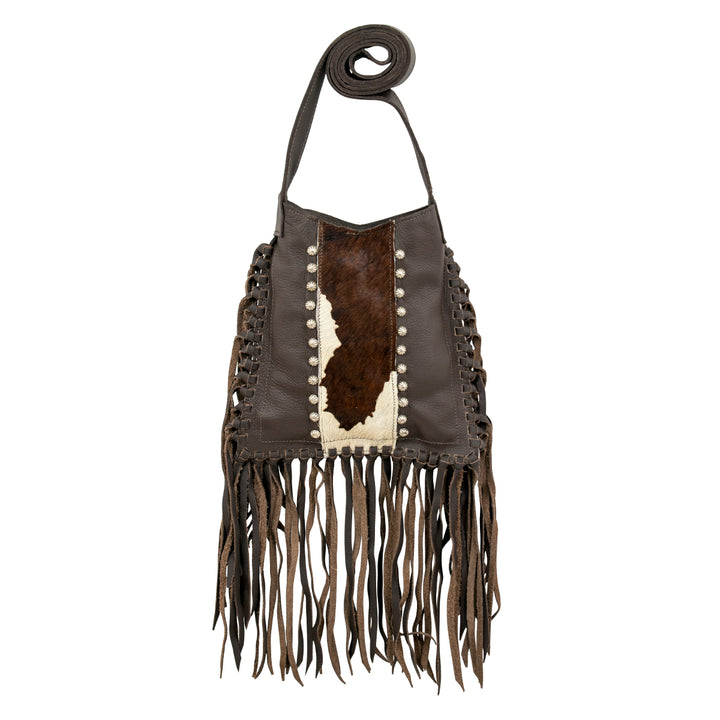 Fringed Cowgirl Messenger Crossbody Brown