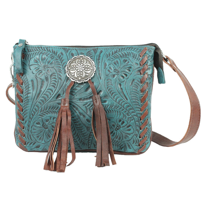 Lariats & Lace Multi-Compartment Crossbody Dark Turquoise