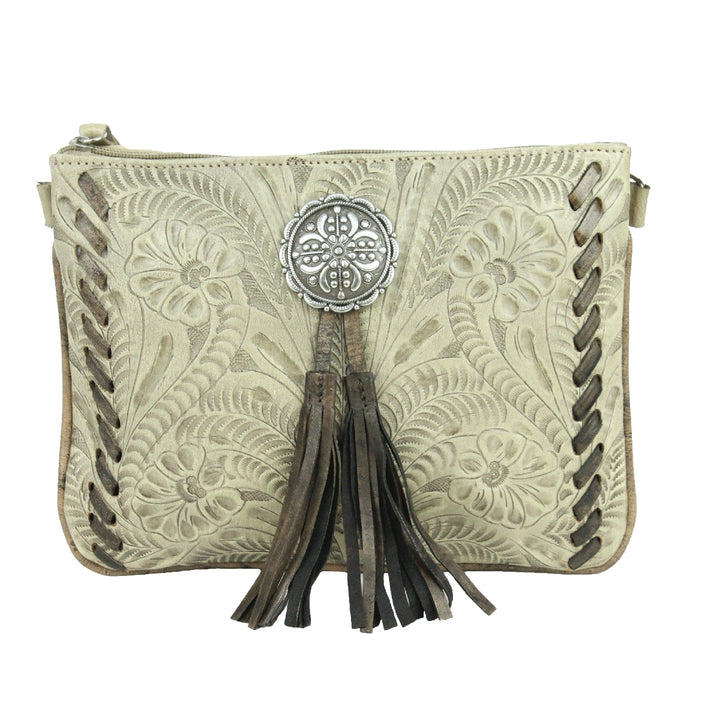 Lariats & Lace Multi-Compartment Crossbody Sand