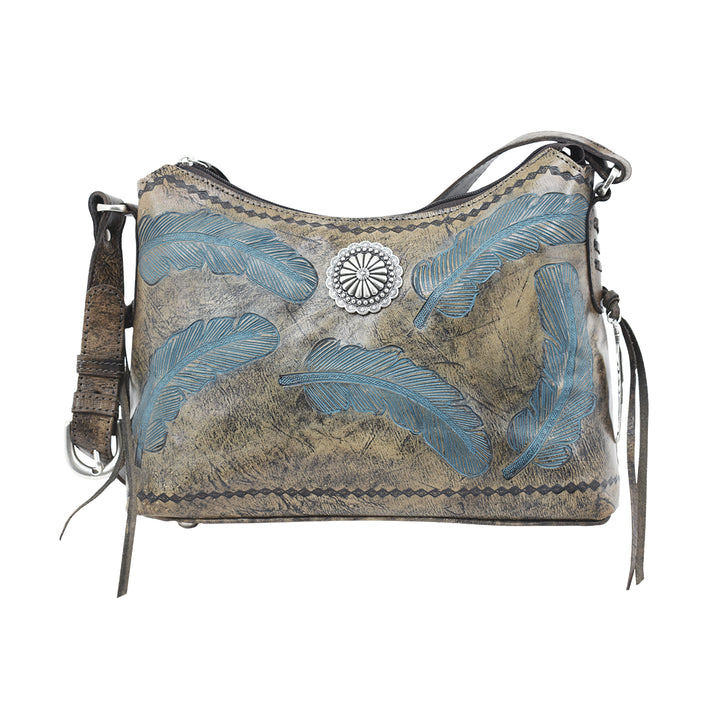 American West handbag purse described as Colorful Sacred Bird Shoulder Bag