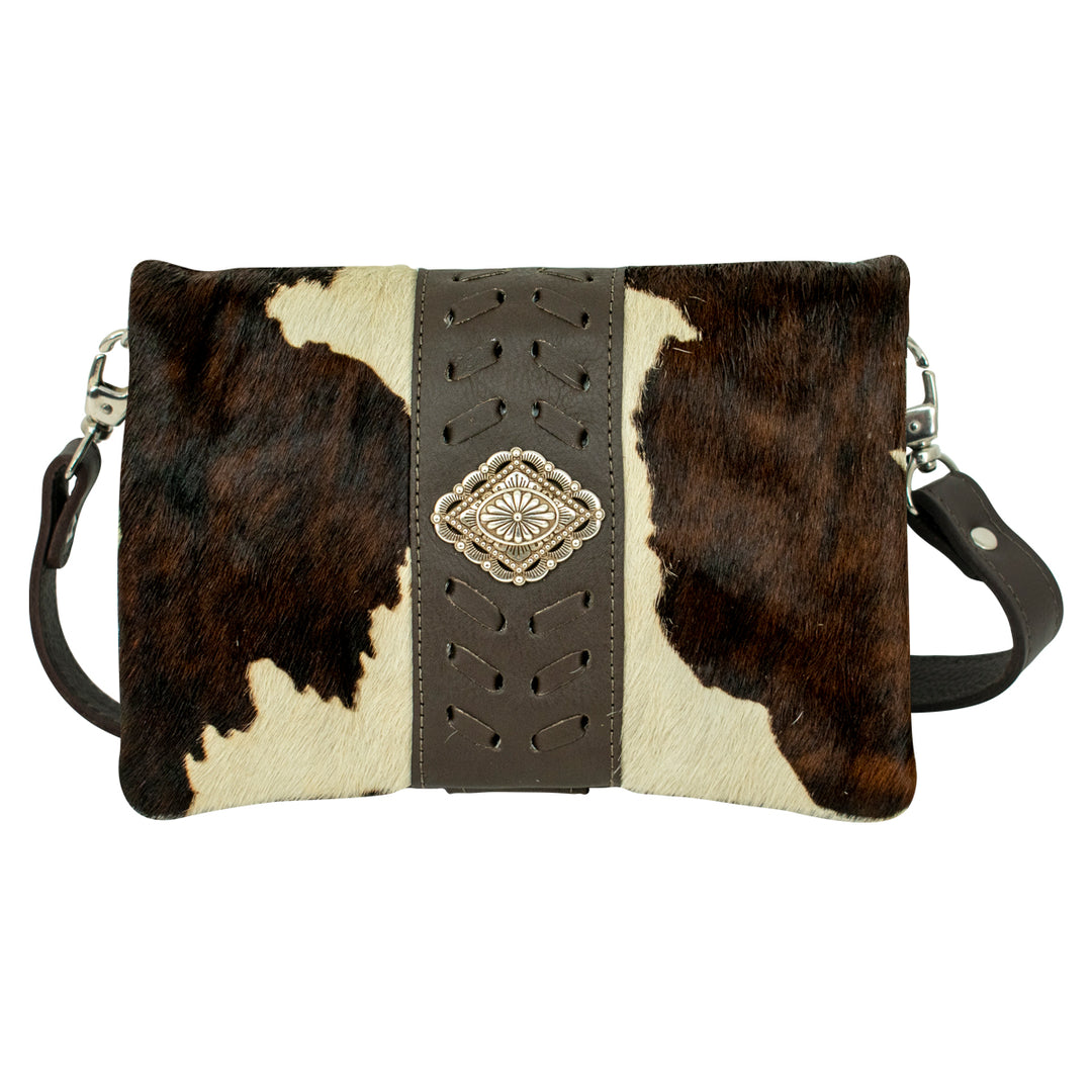 Large Grab-And-Go Foldover Crossbody Pony Hair-On