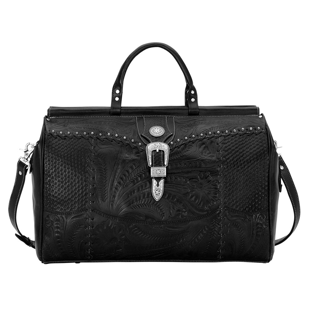 Retro Romance Duffel Bag Black Tooled