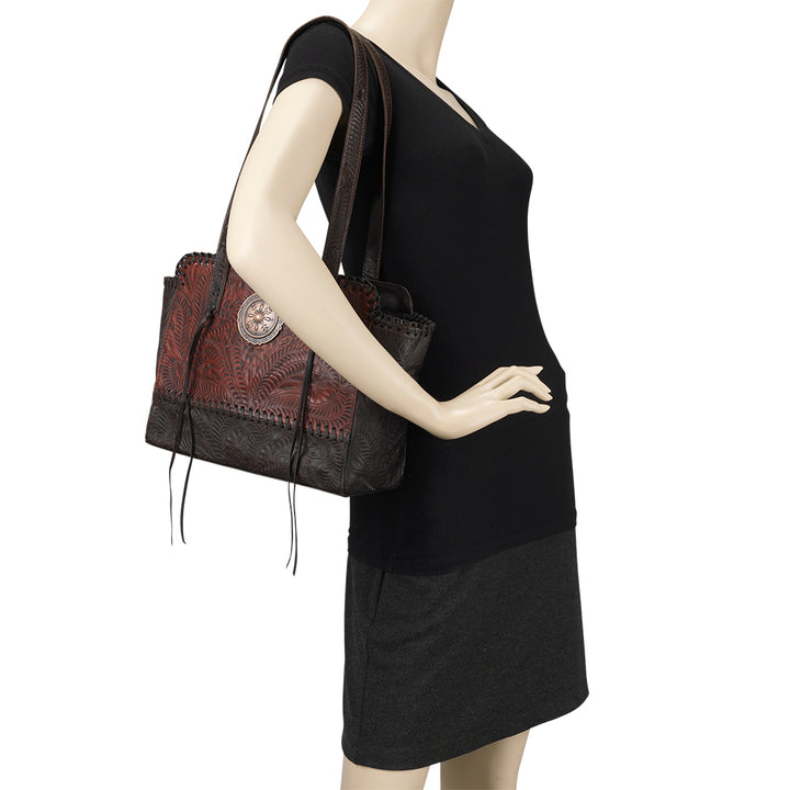 Annie's Secret Collection Zip Top Tote With Secret Compartment