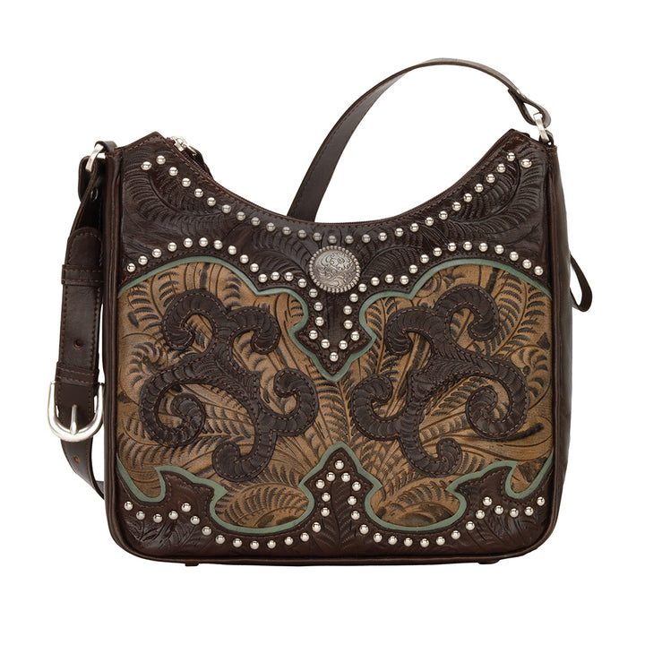 Annie's Secret Collection Shoulder Bag With Secret Compartment Chocolate