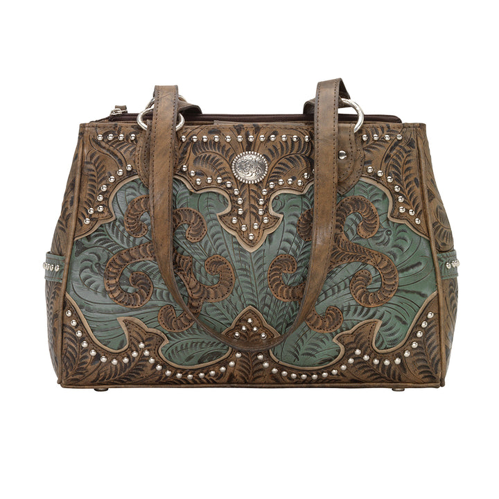 Annie's Secret Collection Multicompartment Tote With Secret Compartment Marine Turquoise