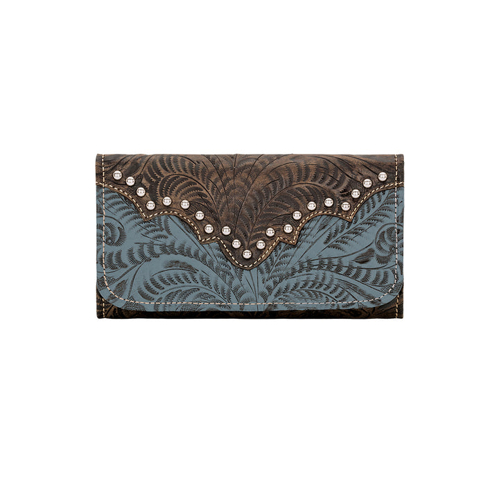 Annie's Secret Collection Tri-Fold Ladies' Wallet Denim Blue