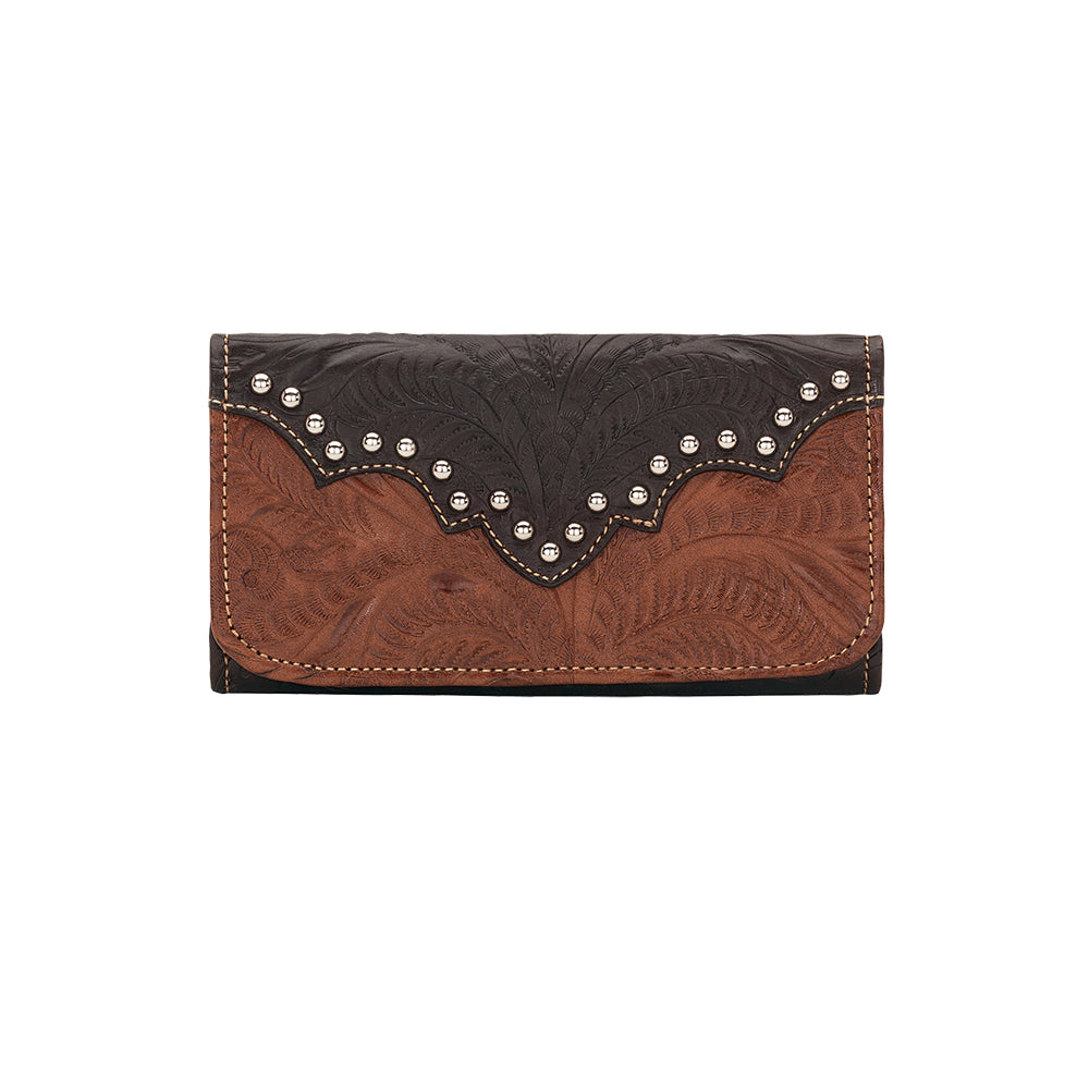 Annie's Secret Collection Tri-Fold Ladies' Wallet Antique Brown