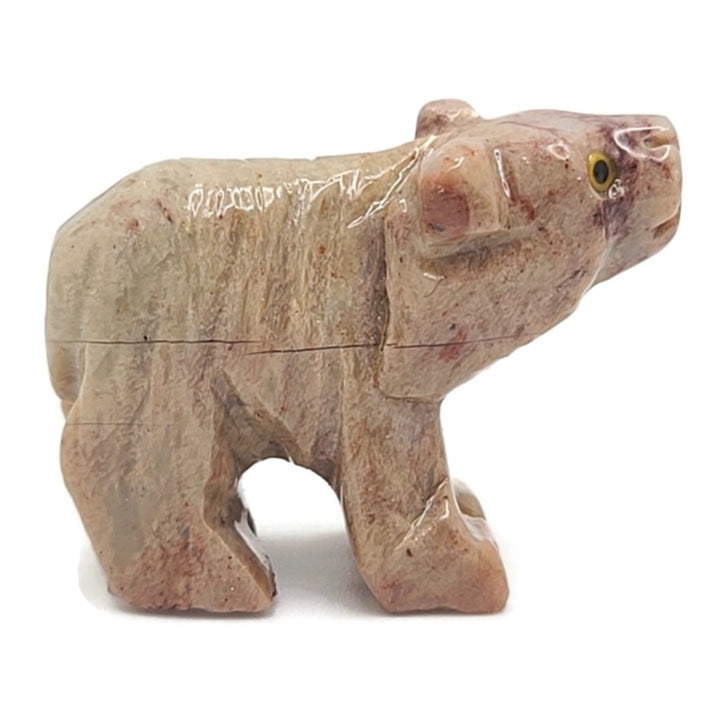 Bear Dolomite Spirit Animal Figurine B - Tan