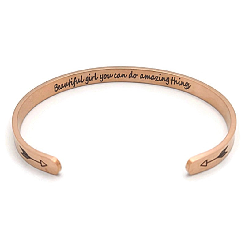 Inspirational Women's Copper Bracelet