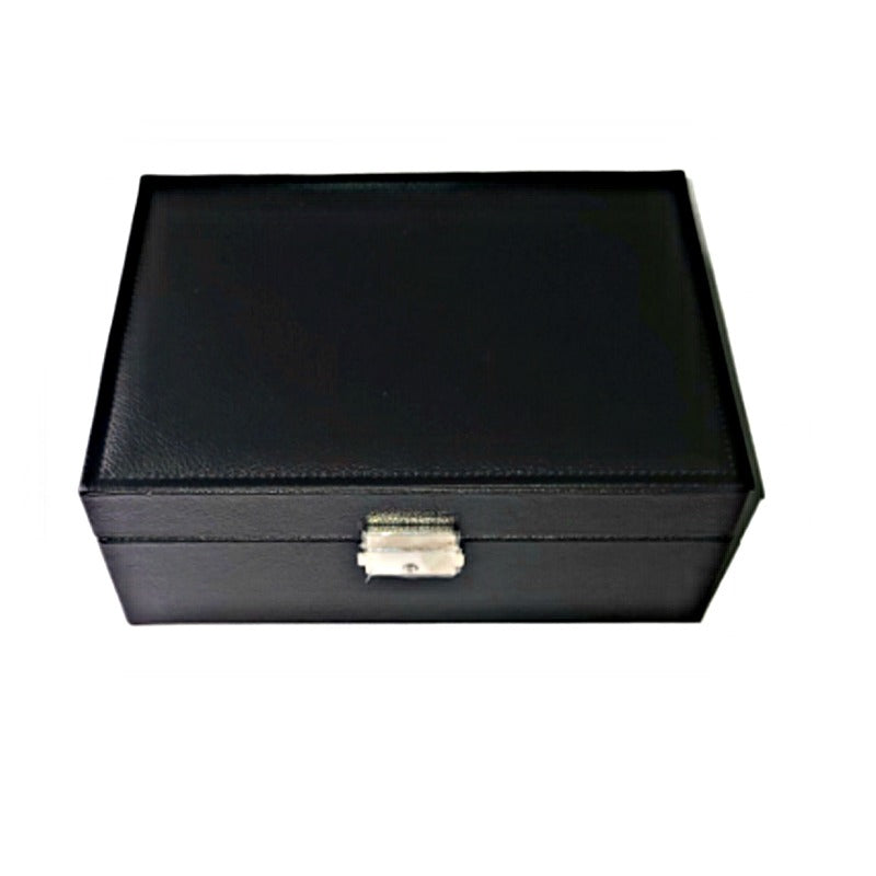 Phylux 2-Layer PU Leather Black Jewelry Box