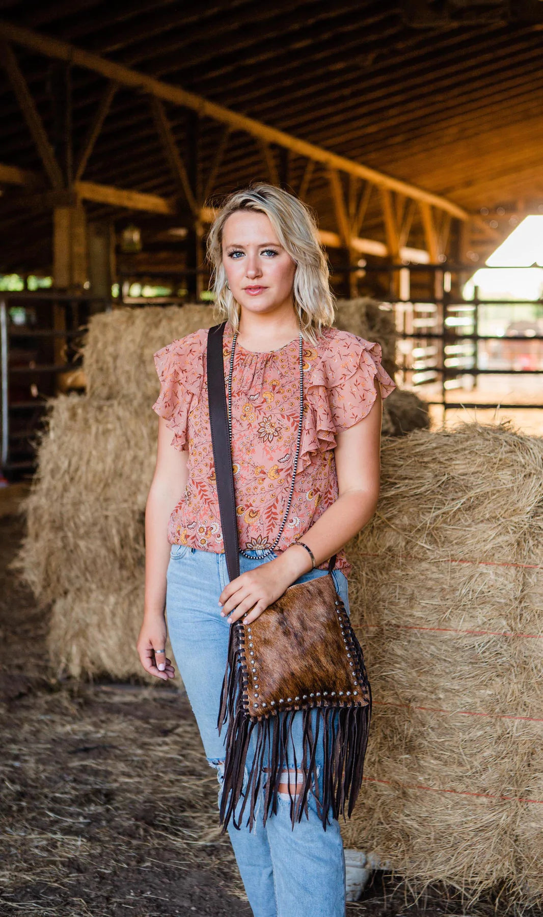 Cowgirl Fringed Messenger Crossbody