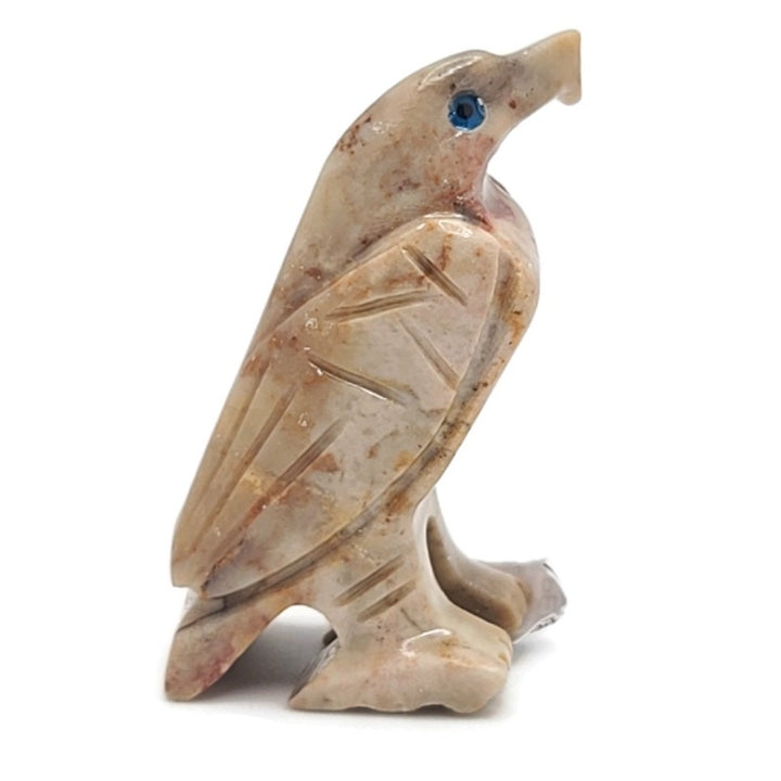 Eagle Dolomite Spirit Animal Figurine B - Tan