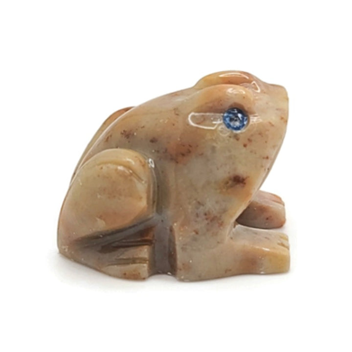 Frog Dolomite Spirit Animal Figurine B - Tan