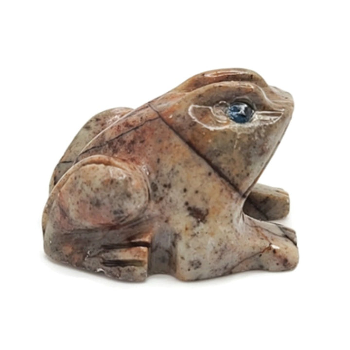 Frog Dolomite Spirit Animal Figurine C - Reddish Tan