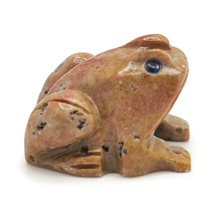 Frog Dolomite Spirit Animal Figurine D - Reddish Yellow