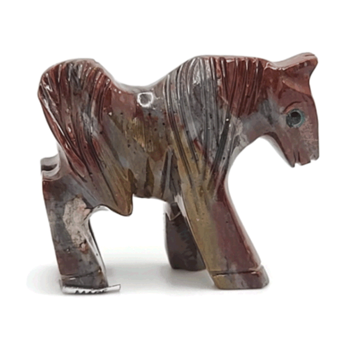 Horse Dolomite Spirit Animal Figurine A - Sorrel