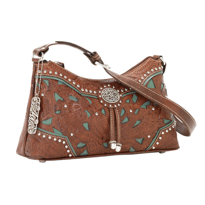 Lady Lace Zip-Top Shoulder Bag