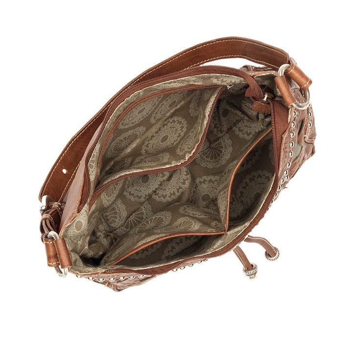 Lady Lace Zip-Top Everyday Hobo With Side Pockets