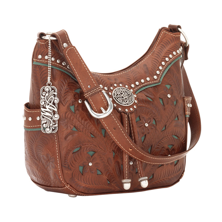 Lady Lace Zip-Top Everyday Hobo With Side Pockets