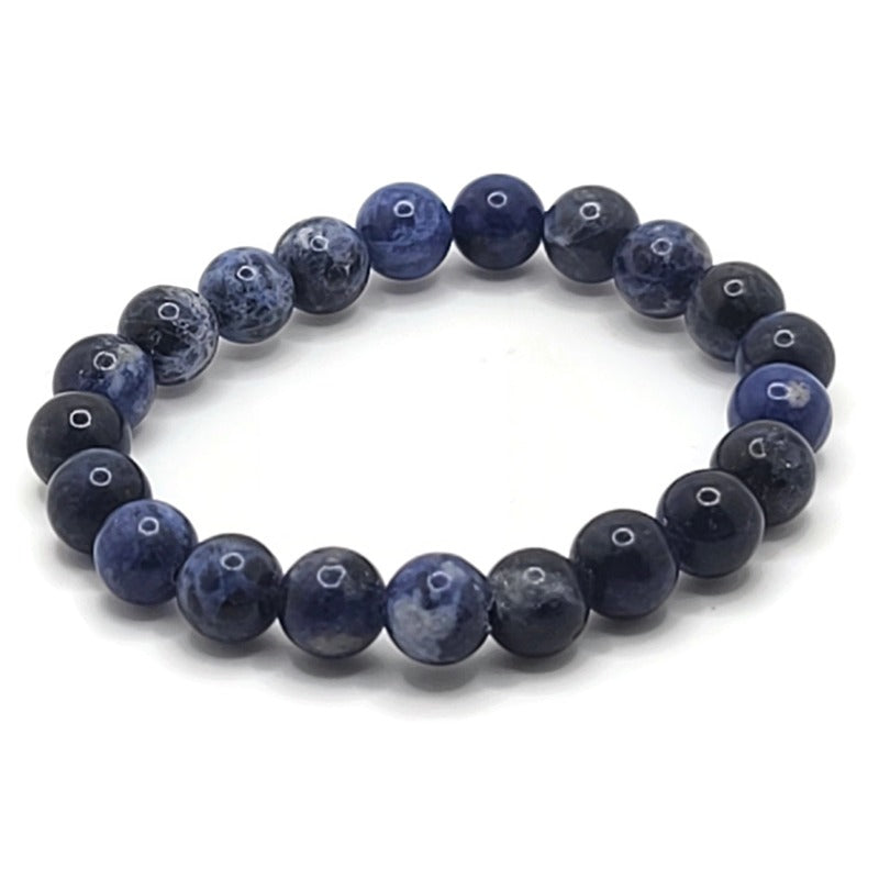 Lapis Lazuli Elastic 8 mm Round Bead Bracelet