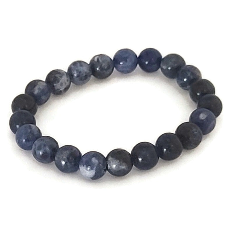 Lapis Lazuli Elastic 8 mm Round Bead Bracelet