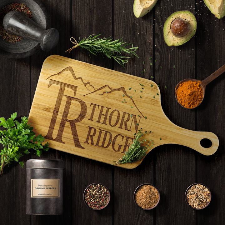 Thorn Ridge® Bamboo Cutting Board with Handle